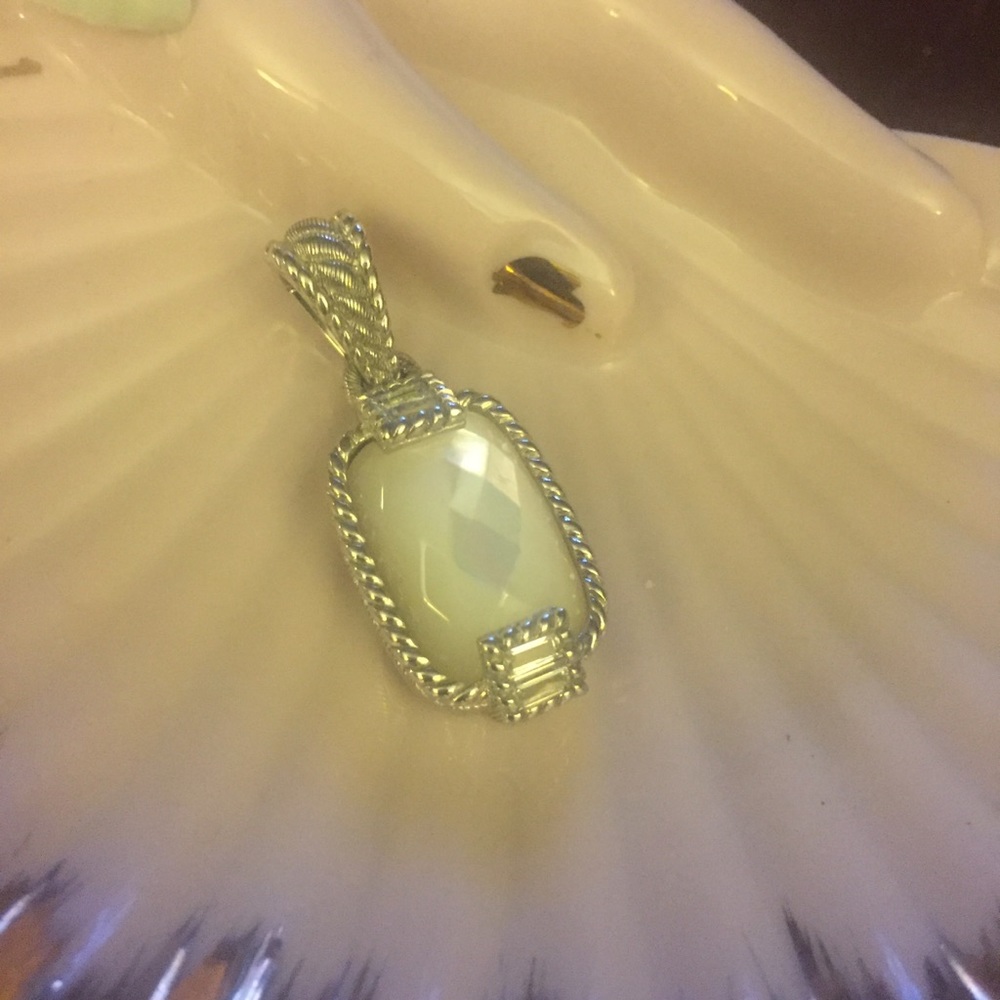 Judith Ripka Sterling Silver CZ Enhancer Pendant